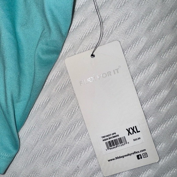 90 Degree By Reflex Teal Tank Top - Picture 4 of 5